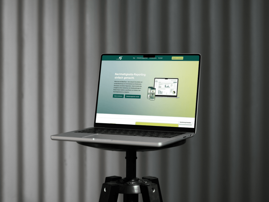 Von wiwamedia erstellte Kundenwebseite auf einem Laptop