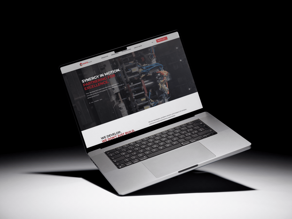 Webseite von Matetronix auf einem Laptop