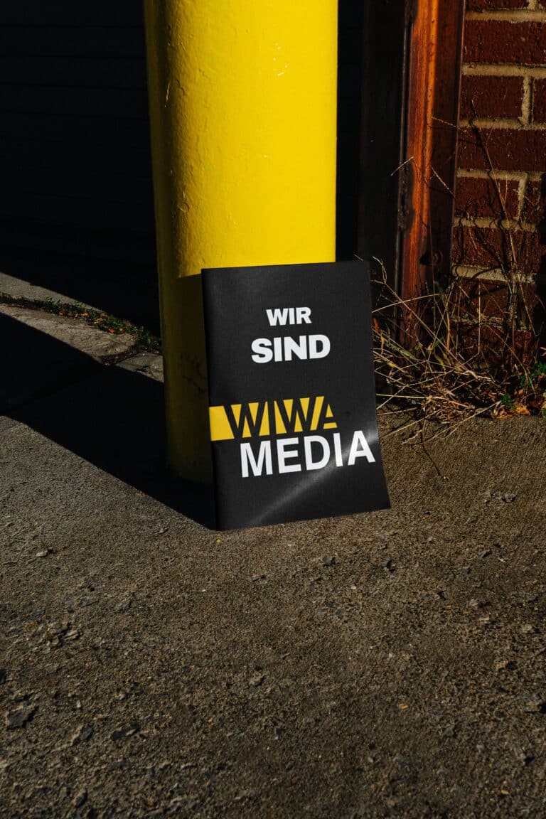 Schild mit der Aufschrift Wir sind wiwamedia