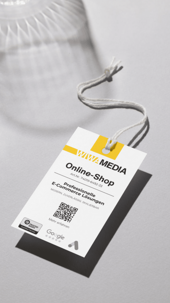 Anhänger mit der Aufschrift Online-Shop von wiwamedia